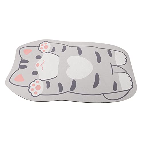 Mobestech rutschfeste Matte Für Den Innenbereich Süßer Teppich Katze Fußmatte Für Den Innenbereich Tiermuster Teppich Für Die Innentür Cartoon Muster Matten Haustierteppich von Mobestech