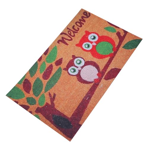 Mobestech rutschfeste Türmatte mit Absorbierender Oberfläche und Vintage Eulenmotiv rutschfeste Bodenmatte für Badezimmer und Eingangsbereich Langlebiges Gummimaterial Schmutzabweisend von Mobestech