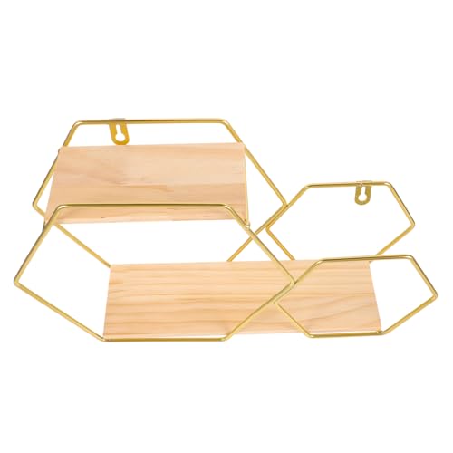 Sechseckiges Lagerregal Für Das Nachttisch Weiß Schweberegal Kleines Wandregal Dekorregal Wandzimmer Sechseckige Wandregale Wandhalterung Regal Montierte Schweberegale Home Golden von Mobestech