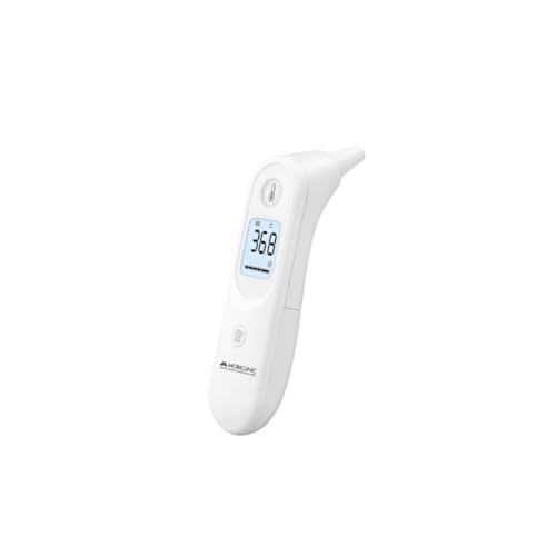 Mobiclinic®, Ohrthermometer, 7 Speicherplätze, Fieberalarm, beleuchtetes Display, weiche und sichere Spitze, automatische Abschaltung, für Kinder und Erwachsene, °C/F, Thermobi1 von Mobiclinic