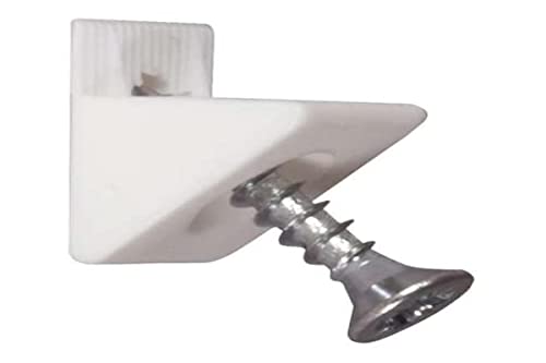 Mobila Kunststoff Rückenhalter mit Schraube 12 Stück, Weiß von MOBILA