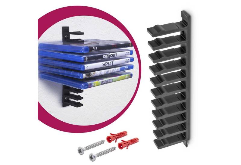 Mobilefox Media-Regal Floating Wandhalterung Modular Halterung Träger für Blu Ray Filme von Mobilefox