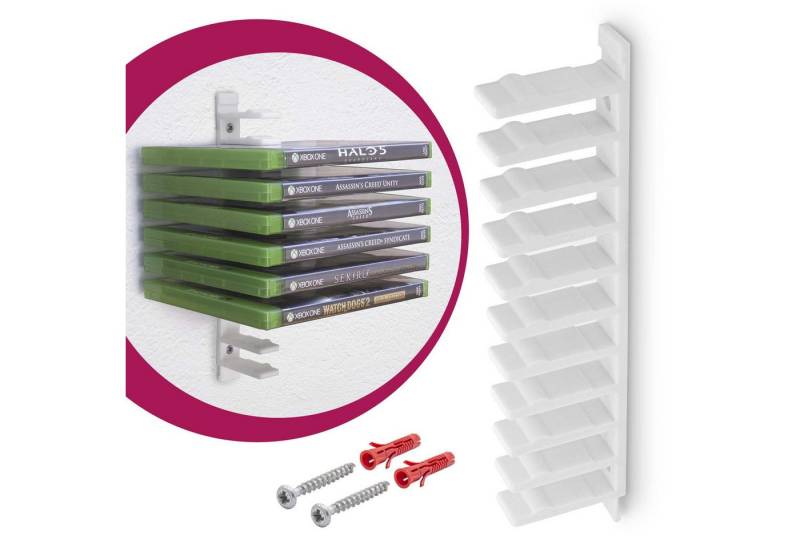 Mobilefox Media-Regal Floating Wandhalterung Modular Halterung für Blu Ray Xbox Spiele Mobilefox Media-Regal Floating Wandhalterung Modular Halterung für Blu Ray Xbox Spiele von Mobilefox