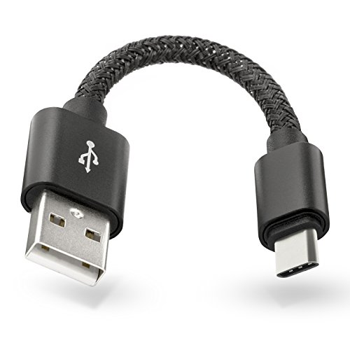 Mobilefox Universal USB 3.1 Typ-C auf USB 2.1 12cm Daten Lade Kabel Synchronisieren Nylon Stecker von Mobilefox