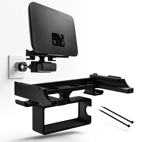 Wandhalterung Steckdosenhalterung passend für Telekom Speedport Smart 4 | 4 Plus | 4R Router | WLAN Halterung mit Kabelmanagement | Dualband Routerhalterung | Einfache Installation ohne Bohren Wandhalterung Steckdosenhalterung passend für Telekom Speedport Smart 4 | 4 Plus | 4R Router | WLAN Halterung mit Kabelmanagement | Dualband Routerhalterung | Einfache Installation ohne Bohren von Mobilefox