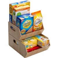 Mobilevision Xl Bambus Vorratsbehälter Für Pantry & Küchenschrank Organizer Mehrzweck 2-Teiliges Stapelbares Set von Mobilevision