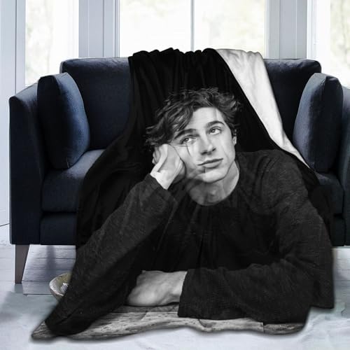 Mobili Timothee Star Chalamet-Decke, weiche Fleece-Überwurfdecke für Dekoration, Sofa, Büro, Auto, Zuhause, gemütliche Plüsch-Camping-Yoga-Reisedekoration, Stranddecke, Geschenk, 101,6 x 76,2 cm von Mobili