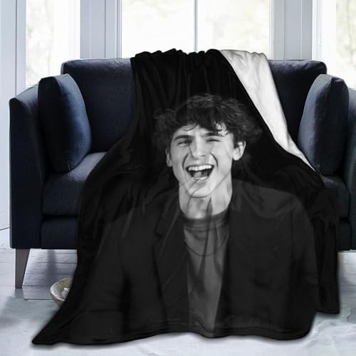 Timothee Star Chalamet-Decke, warme, leichte und ultraweiche Flanell-Fleecedecke, Anti-Pilling-Plüschdecke für Bett, Couch, Sofa, Bettwäsche-Dekoration, 127 x 101 cm von Mobili