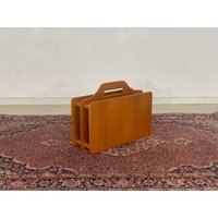 Danish Teak Zeitungsständer Zeitschriftenhalter Vintage von MobiliarBerlin