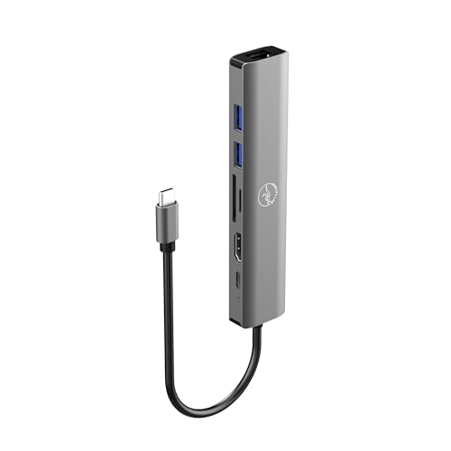 Mobility Lab 7-in-1-USB-C-Adapter, 100 W, HDMI-Anschluss, 1 USB-C-Anschluss, 2 USB-3.0-Ports, Ethernet, SD-Kartenleser und Micro-SD-Kartenleser, schnelle Datenübertragung und HDMI 4K – für macOS und von Mobility Lab