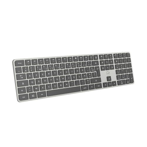 Mobility Lab KP430W – Kabellose Tastatur mit Mehreren Verbindungen – AZERTY, 2,4 GHz USB-Empfänger + 3 x Bluetooth, 15 Multimedia-Shortcuts, schnelles Aufladen über USB-C – Windows von Mobility Lab