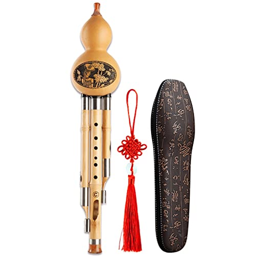 Mobkid Hulusi Phoenix Und Hulusi Professional Performance Instrument In B-C, Geeignet Für Anfänger Und Professionelle Auftritte (Color : Brown, Size : C-Key) von Mobkid