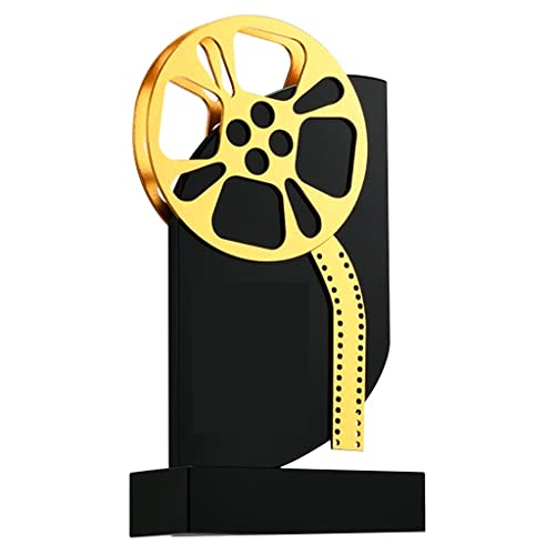 Trophäe Für Den Theateraufführungspreis Siegertrophäe des Fotowettbewerbs Film Festival Awards Gala Trophäen Trophäe Für Den Besten Regisseur Und Schauspieler (Color : Gold, S : 12 * 6 * 24cm) von Mobkid