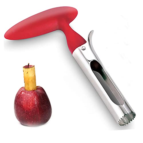 Apfelentkerner Apfelkernausstecher 304 Edelstahl Apple oder Pear Entkerner Entfernermit Core mit scharfer gezackter Klinge Angle Handle Red von Moboo