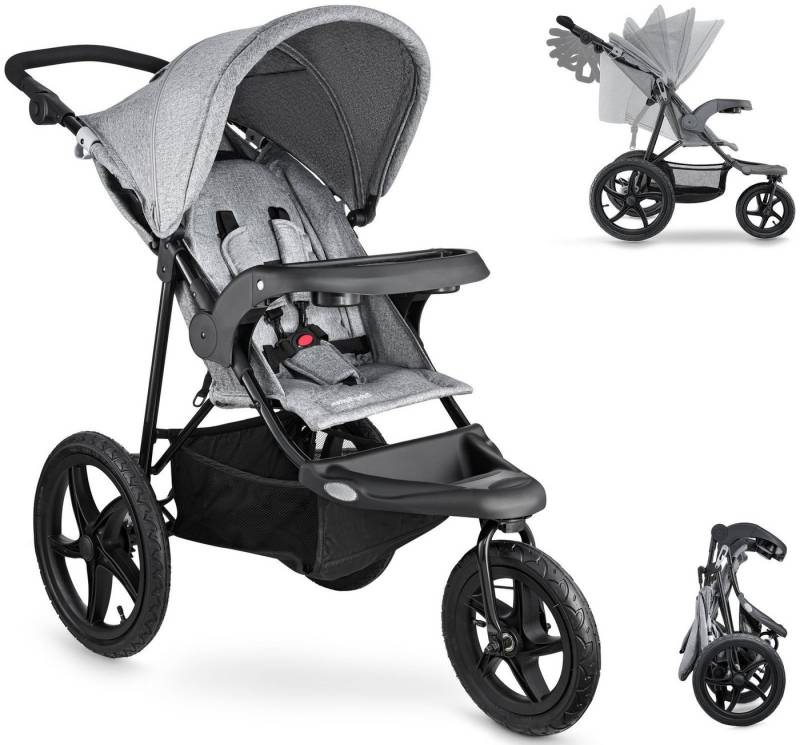 Moby-System Dreirad-Kinderwagen Jogging-Kinderwagen mit Luftreifen und Verdeck - Modell: MOUNTAIN von Moby-System