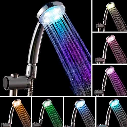 Bunte farbwechselnde LED Handbrause Duschkopf, automatischer Farbwechsel, automatische Druckbeaufschlagung, Schnittstelle 20mm von MocArt