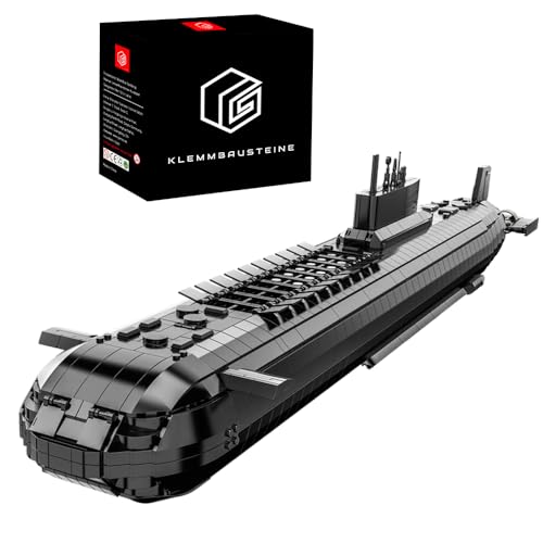 MocSpaß P628020 Technik U-Boot 93CM, 4470+ Teile Technik Groß AtomU-Boot, Technik Militär U Boot Bausatz MOC KIemmbausteine Set für Kinder Erwachsene (Customverpackung) von MocSpaß
