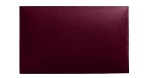 softwalls Wandkissen Samt mit 50mm Polsterung - Bett Kopfteil Wandpolster - Wandverkleidung - Wandpaneele | 50 x 30 Bordeaux von softwalls