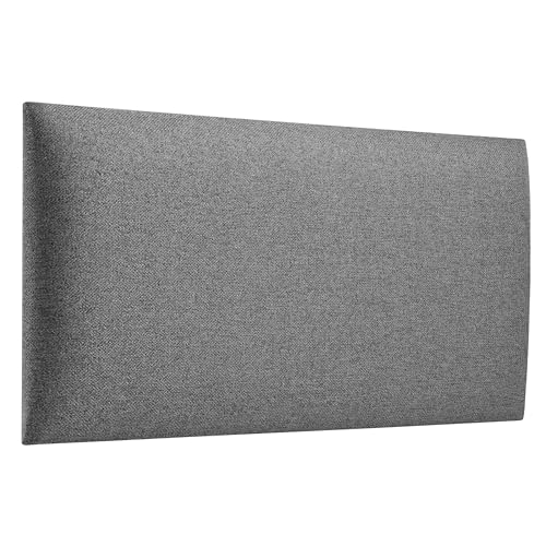 softwalls Wandkissen Webstoff mit 50mm Polsterung - Bett Kopfteil Wandpolster - Wandverkleidung - Wandpaneele | 60 x 30 Grau von softwalls