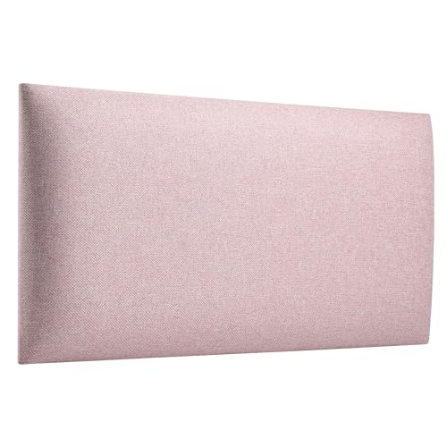 softwalls Wandkissen Webstoff mit 50mm Polsterung - Bett Kopfteil Wandpolster - Wandverkleidung - Wandpaneele | 60 x 30 Rosa von softwalls