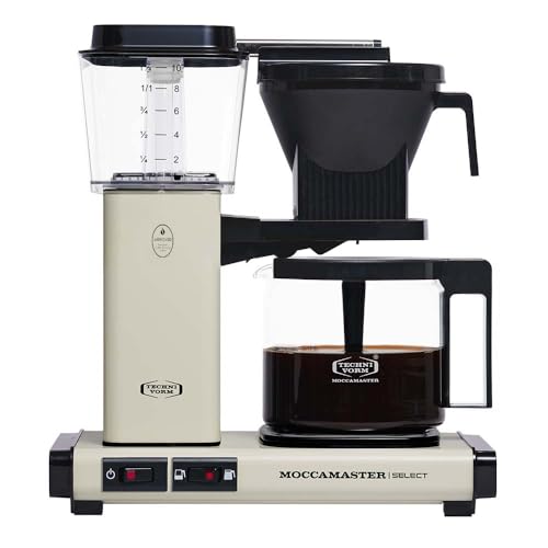 Moccamaster KBG Select, Kaffeemaschine, Retro Kaffeemaschine, Filterkaffee, Off-White, 1.25L von Moccamaster