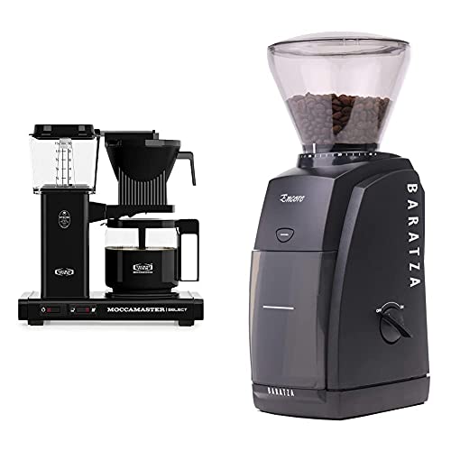 Moccamaster Filter Kaffeemaschine KBG Select, 1.25 Liter, 1520 W, Black & Baratza Encore Electric Coffee Grinder with Conical Grinder, Schwarz von Moccamaster