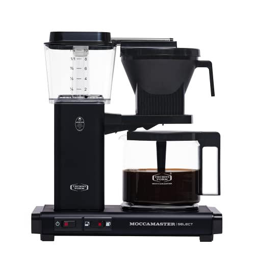 Moccamaster KBG Select, Kaffeemaschine, Filtermaschine Kaffee, Retro, Matt Black, 1.25L von Moccamaster