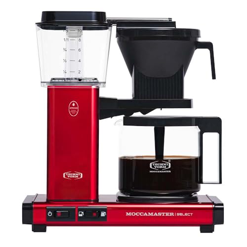 Moccamaster KBG Select, Kaffeemaschine, Glaskanne, Filterkaffee, Red Metallic, 1.25 Liter von Moccamaster