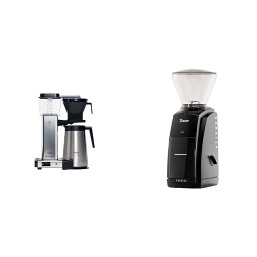 Moccamaster KBGT Thermoskanne,Kaffeemaschine Filter, Filterkaffeemaschine, Thermos, Polished, 1.25L & Baratza Encore Electric Coffee Grinder with Conical Grinder, Schwarz von Moccamaster