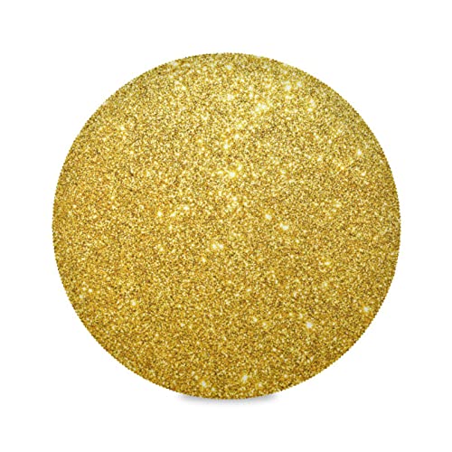 Platzsets Gold Glitter Sparkle Platzsets Gold Glitter Sparkle for Kitchen Gold Glitter Pailletten Tischsets Platzsets für Kinder Weihnachten Platzsets für Jäten Party - 40 cm Platzsets Set von 6 von MochaDD