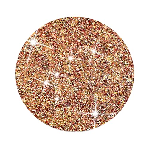 Rosa Tischsets Roségold Hitzebeständige Matte Crushed Diamond Decor Strass Dekor Herbst Dekorationen für Zuhause Bling Sparkly Matte 38,1 cm - 2 Stück von MochaDD