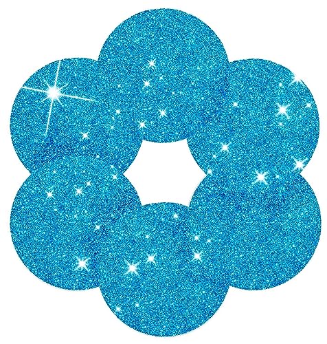 Runde Tischsets Türkis Blau Funkelnde Glitzer Funkelnde Tischsets Platzsets Platzset 6 Stück Tischsets 39,1 cm für Küche Esstisch Urlaub Party von MochaDD