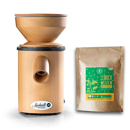 Getreidemühle Mockmill Professional 200 | frisches Mehl | Made in Germany |+ 2,5 kg Bio Buchweizen von Mockmill