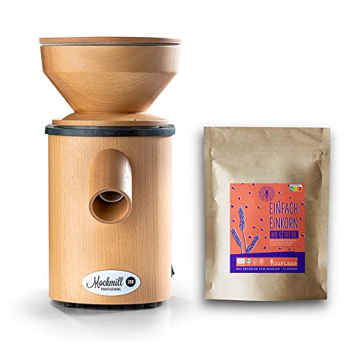 Getreidemühle Mockmill Professional 200 | frisches Mehl | Made in Germany |+ 2,5 kg Bio Einkorn von Mockmill