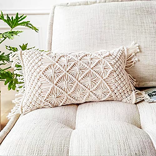 Dekorative Kissenbezug Baumwollseil Weberei, 1 Stück Sofakissen Kissenbezug für Sofa Schlafzimmer Wohnzimmer Kissenhülle Weicher (Ohne Kissenkern) (30x50cm) von Mocoli