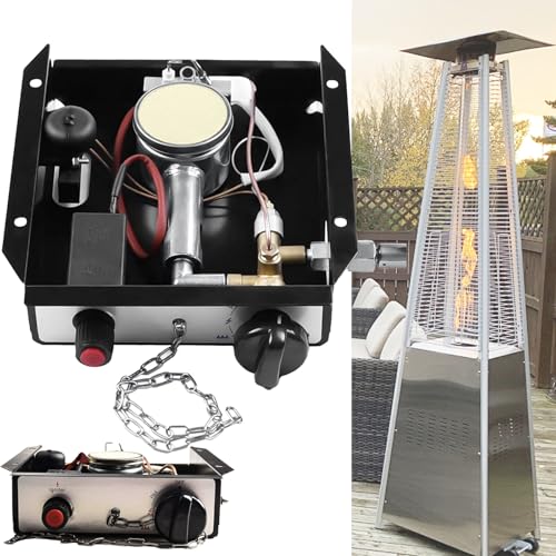 Gas Heizung Kit Ersatz, Ersatz Gasheizungsset Ersatzbrennermodul Propan Gas Glas Rohr Heizung Steuerkasten Ansaugluft Außenheizung Controller Heizung Herd Montage Kit ohne Druckminderventil 4 Löcher von Mocoli