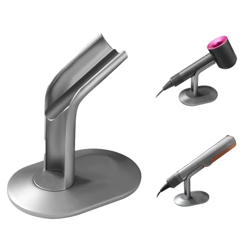 Halterung für Dyson Ht01 HaargläTter Metall StäNder für Dyson Ht01 FöHn Ht01 Organizer Aluminiumlegierung Vertikaler Aufbewahrung Halterung Ohne Bohren für Dyson ZubehöR 15.7x10.4x5 cm (Silber) von Mocoli