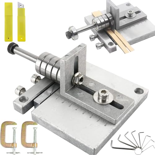 Leder Schneidemaschine, Edelstahl Manuelle Leder Gurtschneider Lederschneidemaschine DIY Schneidwerkzeuge mit Einstellbarer Dicke Mit 10 Ersatzklingen und 2 G-Clips Lederbearbeitungswerkzeuge Leder Schneidemaschine, Edelstahl Manuelle Leder Gurtschneider Lederschneidemaschine DIY Schneidwerkzeuge mit Einstellbarer Dicke Mit 10 Ersatzklingen und 2 G-Clips Lederbearbeitungswerkzeuge von Mocoli