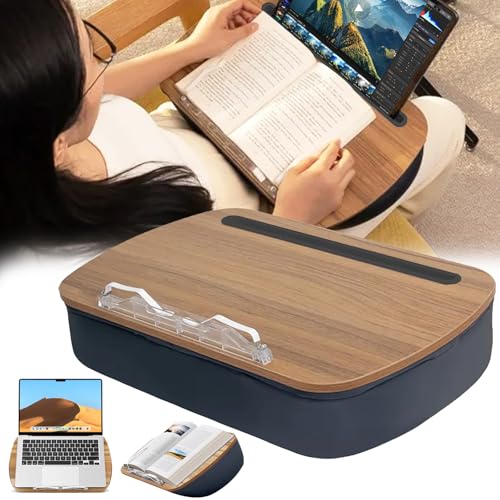 Leseständer, Sitzsack Buchständer Bett Lese Kissen Bequemer Kissen-Buchhalter Leseständer Bequemer Lesekissenständer Freihändiges Lesen Kompatibel mit Laptop und Tablet für Sofa Bett Schreibtisch von Mocoli