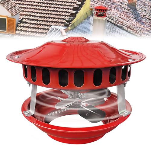 Mocoli 100W Rauchabzug Ventilator, Kaminventilator Abgas 12-21cm Kamin Ventilator Rauchabsaugung mit 7 Fächerblätter Geräuscharmer Rauchmaschine Rauchsauger Schornsteinventilator von Mocoli