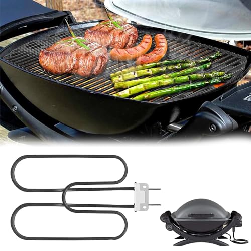 Mocoli Heizelement, Ersatzteil Heizelemente 66631für Elektrogrill heizelement 230v Kompatibel mit Q140, Q1400 Grill 2200W Grillheizelemente Outdoor Grill-Heizelement Grau von Mocoli