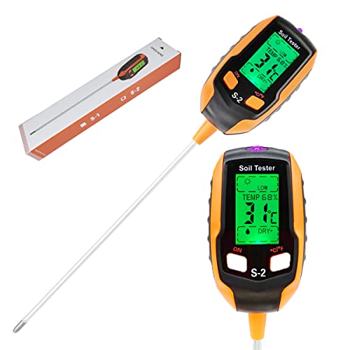 PH Bodentester Digitaler 5 in 1 Multifunktions Bodentester Temperatur PH, Feuchtigkeit, Beleuchtung, Umgebungsfeuchtigkeit, Feuchtigkeitsmesser pH-Tester für Gartenfarm für Rasen Indoor Outdoor PH Bodentester Digitaler 5 in 1 Multifunktions Bodentester Temperatur PH, Feuchtigkeit, Beleuchtung, Umgebungsfeuchtigkeit, Feuchtigkeitsmesser pH-Tester für Gartenfarm für Rasen Indoor Outdoor von Mocoli