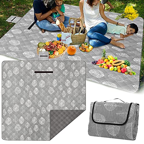 Mocoli Picknickdecke Wasserdicht 200x200 Outdoor Stranddecke XXL Sandfrei Strandmatte Campingdecke Sanddichte Outdoordecke Familiendecke Picknick Matte mit Tragegriff Waschbar für Camping Reise von Mocoli