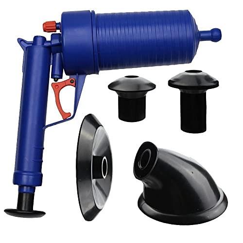 Pressluft Rohrreiniger inkl. 4 Gummiadapter, Toilette Entstopfen, Rohrreinigung Mittels Druckreiniger, Drain Cleaner für freien Abfluss Pressluft Rohrreiniger inkl. 4 Gummiadapter, Toilette Entstopfen, Rohrreinigung Mittels Druckreiniger, Drain Cleaner für freien Abfluss von Mocoli