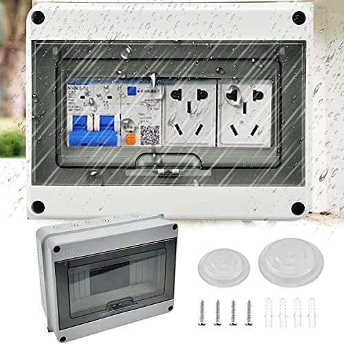 Verteilerkasten Aufputz, Sicherungskasten Kleinverteiler Schaltschrank IP65 Wasserdicht mit Tür 1 Reihig für 8 Module Aufputzverteiler für Garten oder Außenbereichen Entsprechen Feuchtraum Standard Verteilerkasten Aufputz, Sicherungskasten Kleinverteiler Schaltschrank IP65 Wasserdicht mit Tür 1 Reihig für 8 Module Aufputzverteiler für Garten oder Außenbereichen Entsprechen Feuchtraum Standard von Mocoli