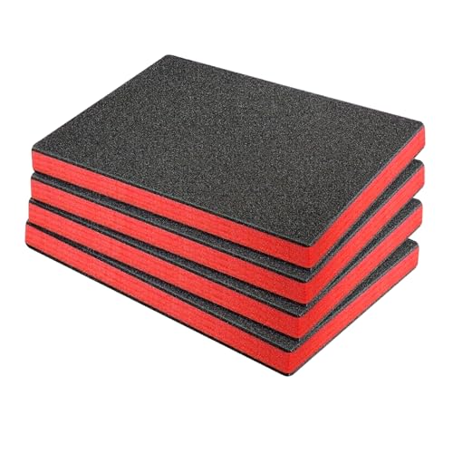 4pack Anpassbare EPE Schaumeinsätze Für Werkzeugfallorganisation Resistente Werkzeugkastenpolster Und Fragile Schutzmaßnahmen Anpassbare Toolbox Schaumschaum Liner Stoßdämpfungspolsterung von Mocoocouture