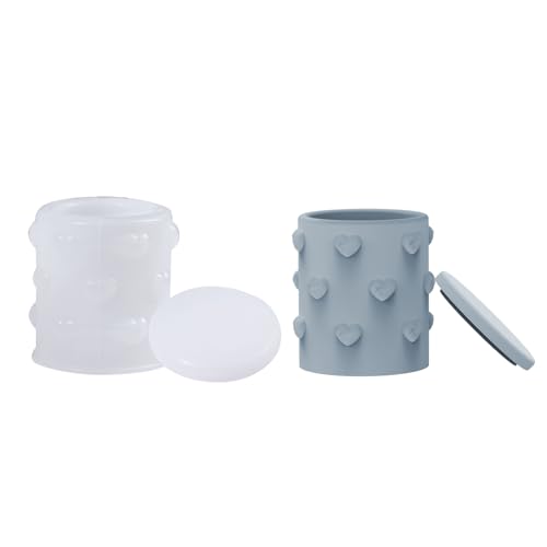 Flexible Harzherz Herz Gehäuse Silikonformen Zum Erstellen Individueller Lagergläser Und Dekorativen Kerzenhalter Flexibler Silikonform von Mocoocouture