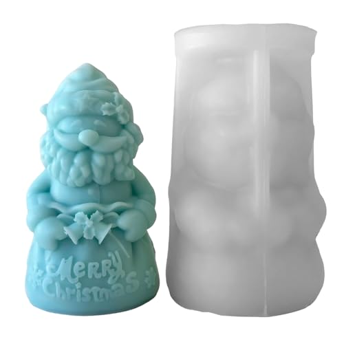Handgefertigte Weihnachtsmann Kerzenform Flexible Kerzen Silikonform Für Die Herstellung Von Weihnachtsfleisch Weihnachtskerze Ornament Silikonkerkerform von Mocoocouture