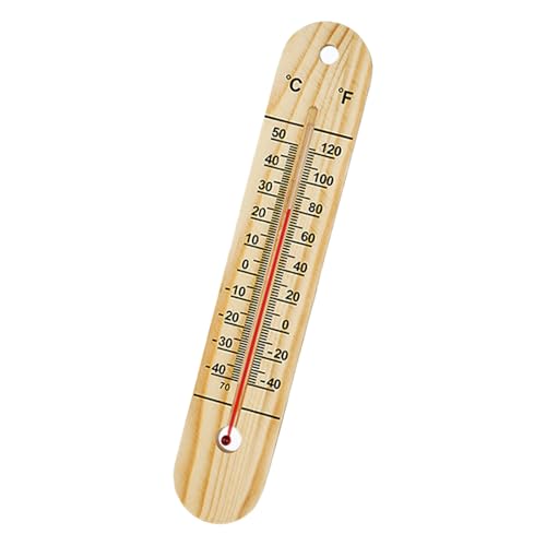 Innenklima Thermometer Mit Leicht Zu Lesen Digitalen Buchenholz Für Haushalte Analog von Mocoocouture