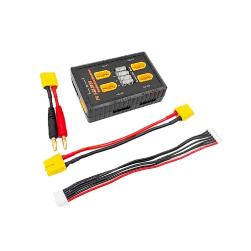 Mocoocouture 1-6s Batterie Ladeplatine Mit XT60 1-6S XT60 Stecker Parallel Ladeplatine Unterstützung 20A Eingang 4 Kanalausgabe von Mocoocouture